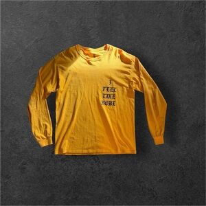 YEEZY “I Feel Like Kobe” Long Sleeve Shirt Gold Mamba Day Tribute
